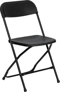 Folding Chair Plastic - Black