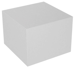 Display Cube, White - 20in x 20in x 20in (FF) - PEOPLE SAFE
